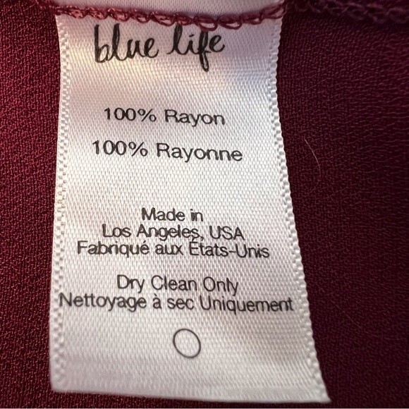 Blue Life Top Off The Shoulder Burgundy Size XS - Picture 3 of 4